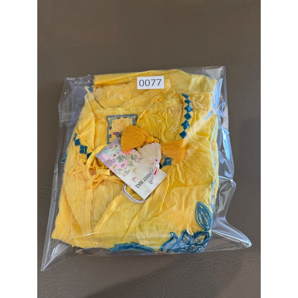 NEW Johnny Was Margot Blouse Odesa Yellow Embroidered Floral Boho Peasant XXL - Picture 12 of 13